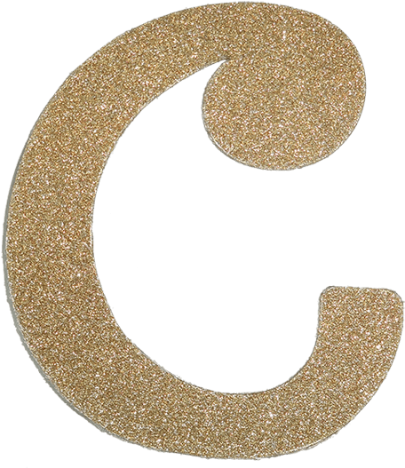 Png Gold Letter C Clip Art Freeuse Stock - Gold Glitter Letter C (600x600), Png Download