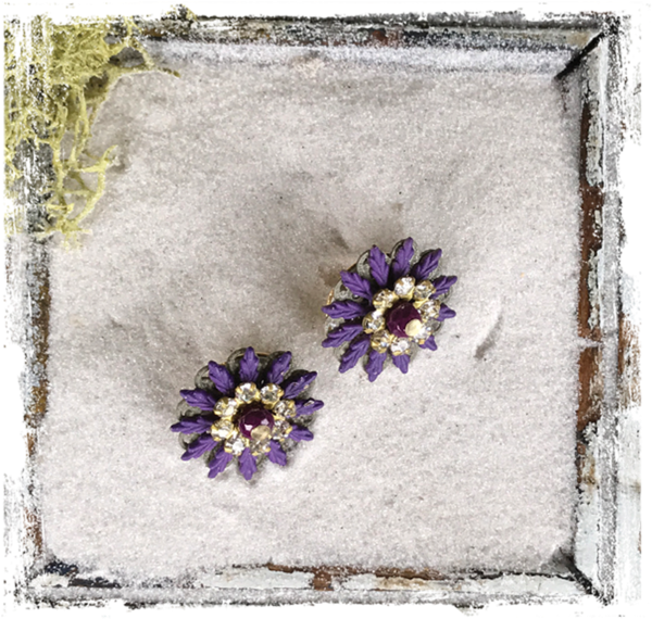 Lush Earrings Ls02 - Pansy (600x600), Png Download