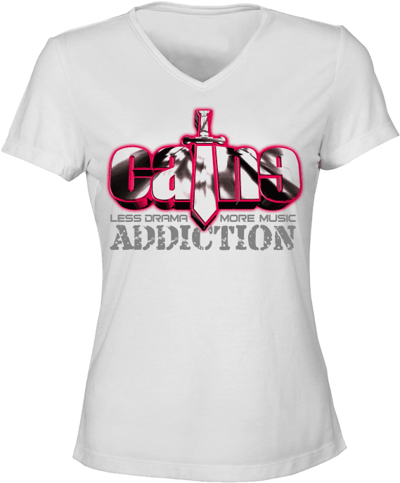 Caine Logo Womens Vneck - Shirt (800x701), Png Download