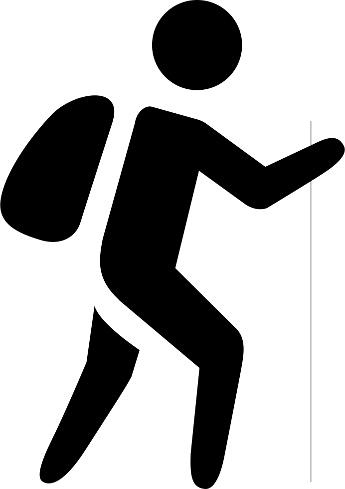 Png File Svg - Transparent Png Hike Icon (692x980), Png Download
