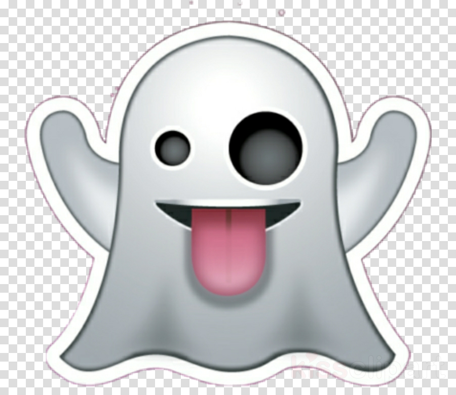 Ghost Emoji Png Clipart Emoji Clip Art - Ghost Emoji Sticker (900x780), Png Download
