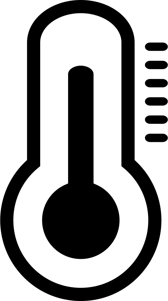 Thermometer Free Icon - Temperature (548x980), Png Download