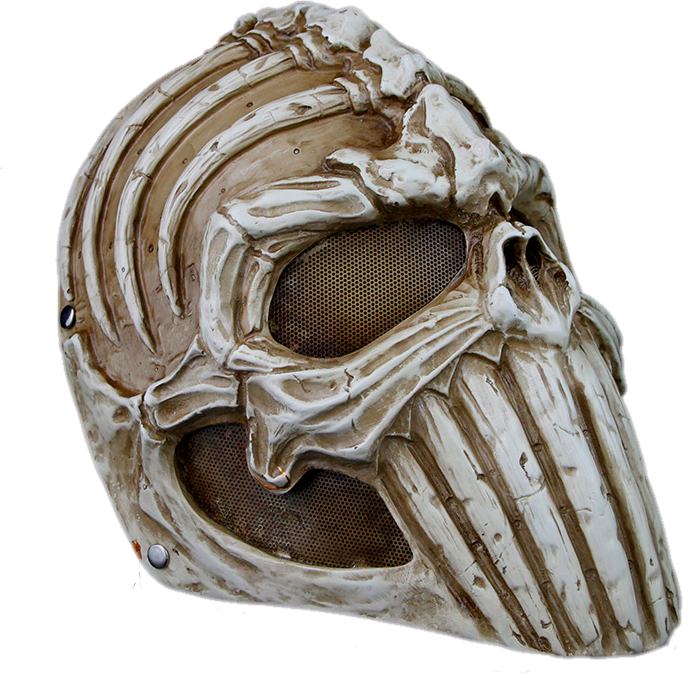 Casco Huesos Irregulares - Mask (690x674), Png Download