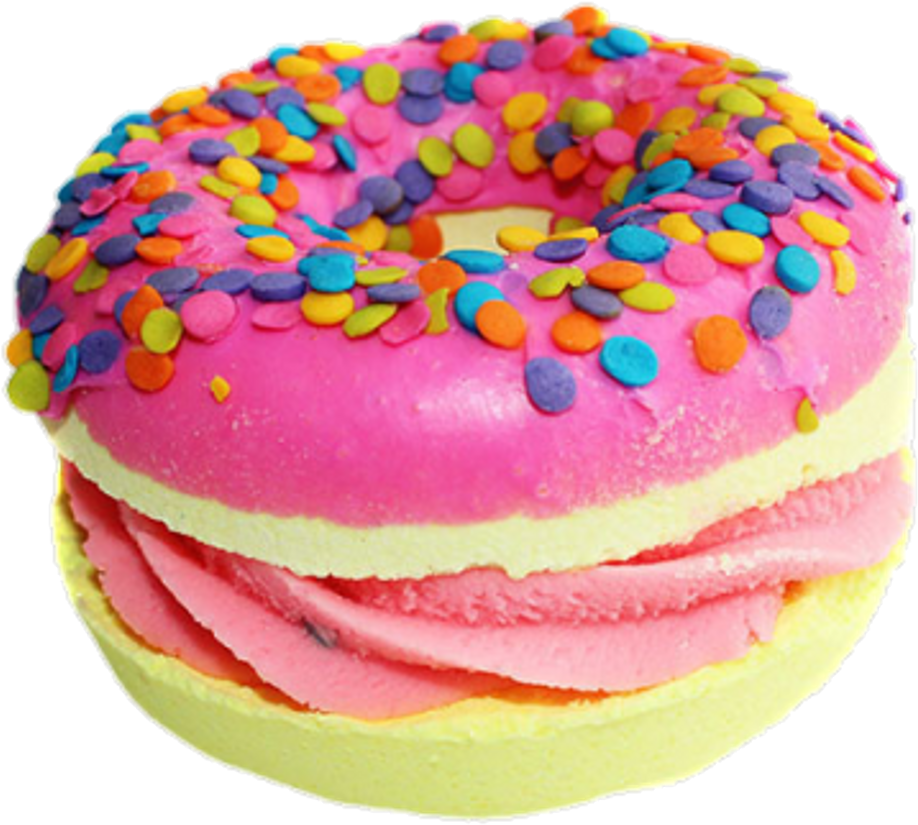 Bathbomb Donut Sweet Colorful Glitter Food Yummy Tumblr - Fruit Bath Bombs (1024x1024), Png Download