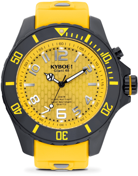Kyboe! Men's Stainless Steel & Silicone Strap Watch (565x600), Png Download