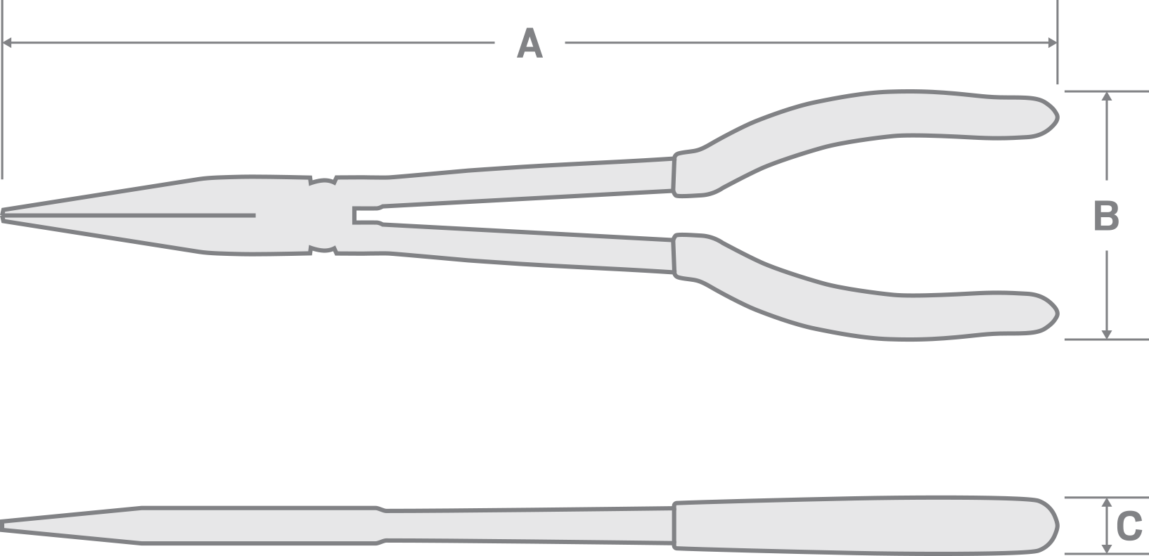 11 Inch Long Reach Duckbill Pliers - Spoon (1634x791), Png Download