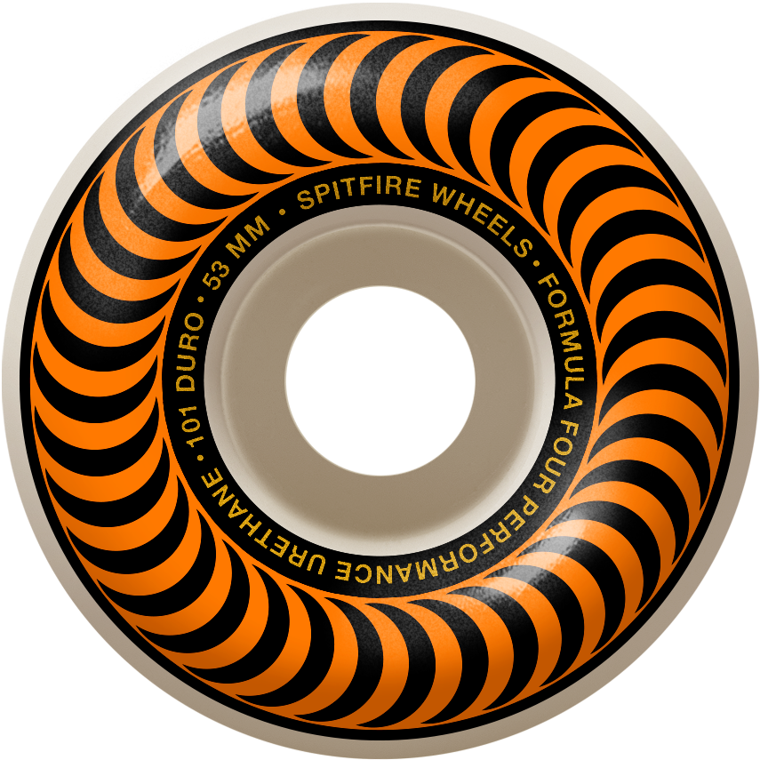 Spitfire Formula Four Classic 53mm 101du White - Spitfire Formula Four Classic Skateboard Wheels (900x900), Png Download