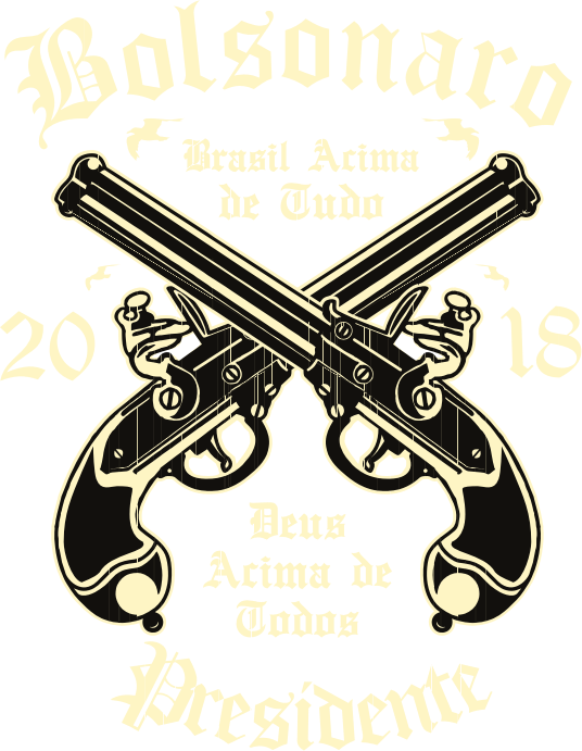 Estampa Para Camiseta Jair Bolsonaro Presidente 2018 - Brasil Acima De Tudo Deus Acima De Todos Armas (536x691), Png Download