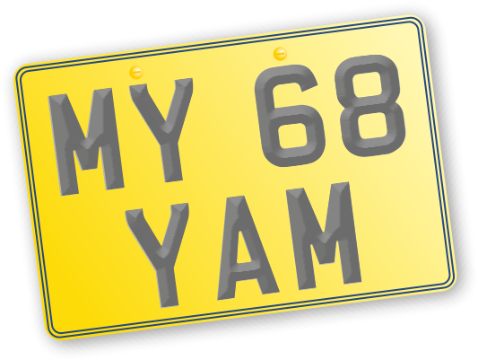 Ride Away On Your New 68 Plate Yamaha - Sign (1702x756), Png Download