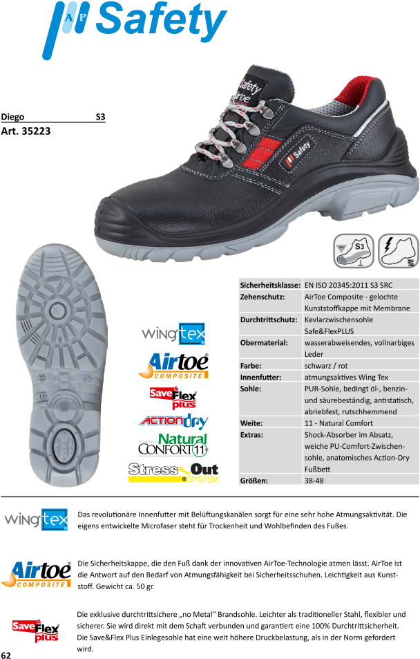 Potthoff Hauptkatalog Sicherheitsschuhe Arbeitsbekleidung - Upower Halbschuh Elect, En Iso 20345:2011 S3 Src (706x1000), Png Download