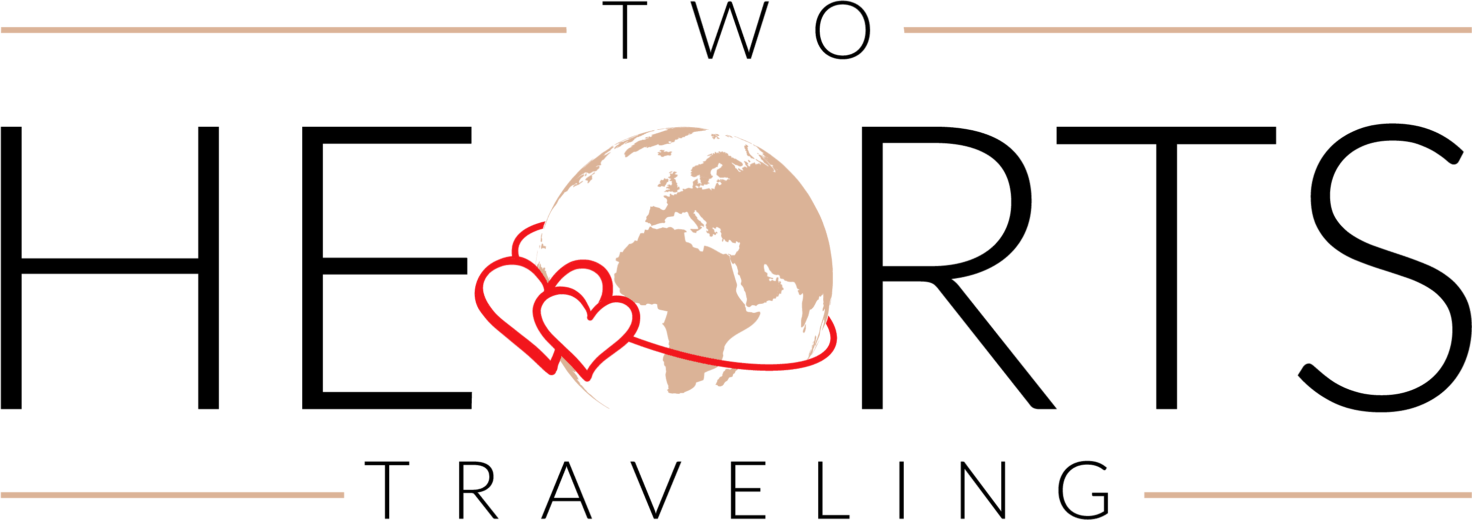 Two Hearts Traveling - Black World Map Silhouette (3334x1251), Png Download