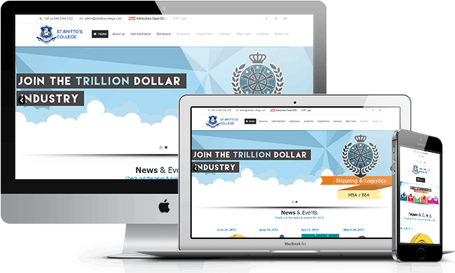 St - Britto's College - Software Solutions Png (855x409), Png Download