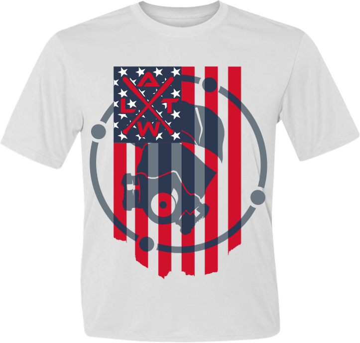 American Flag Men's White Sub Dye Jersey - Dye (723x688), Png Download