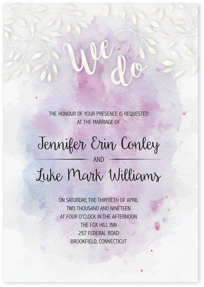 Reception Card Brush Strokes - Poster (1000x1000), Png Download