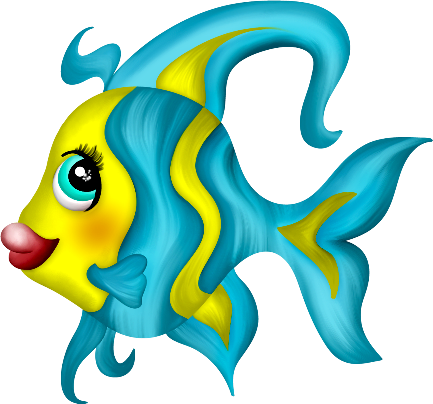 Pescaditos De La Sirenita Pescaditos De La Sirenita - Clipart Little Mermaid Fish (1566x1466), Png Download