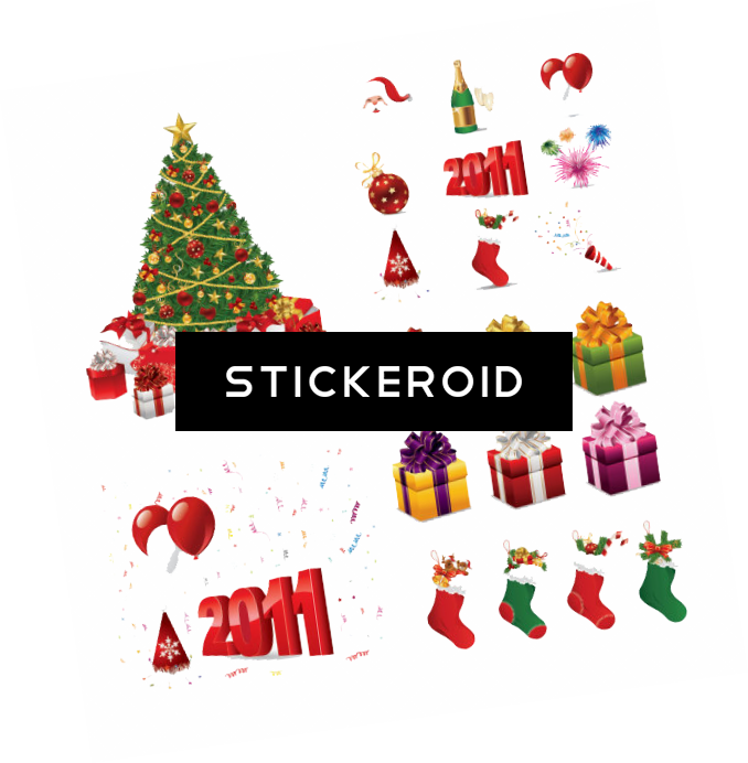 Christmas Elements Hd - Christmas Tree Greeting Card (678x692), Png Download