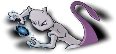 Mewtwo Peeker Sticker - Sticker (600x600), Png Download