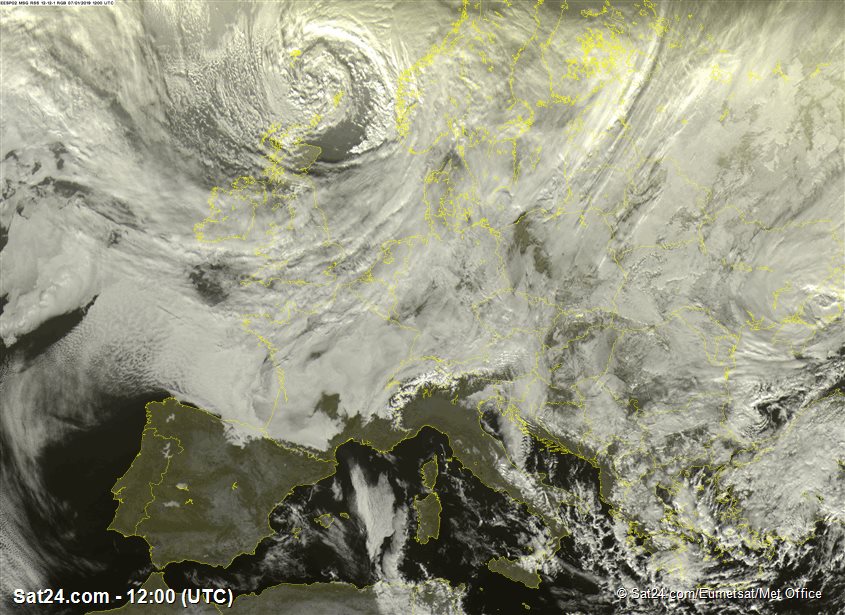 Satellite Weather Greece Weather Forecast Rainfall - Europa (845x615), Png Download