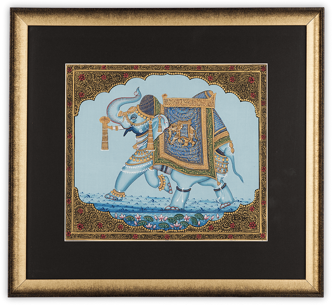 Lapiz Elephant Painting - Painting (1584x1057), Png Download