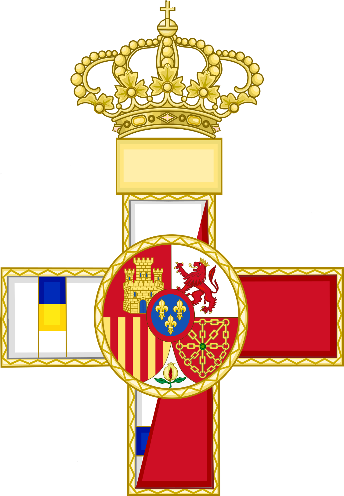 Cross Of The Military Merit With Blue Decoration Spain (1200x1675), Png Download