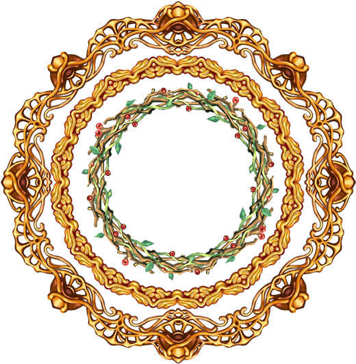 Gold Wreath Png - Flowers (638x626), Png Download