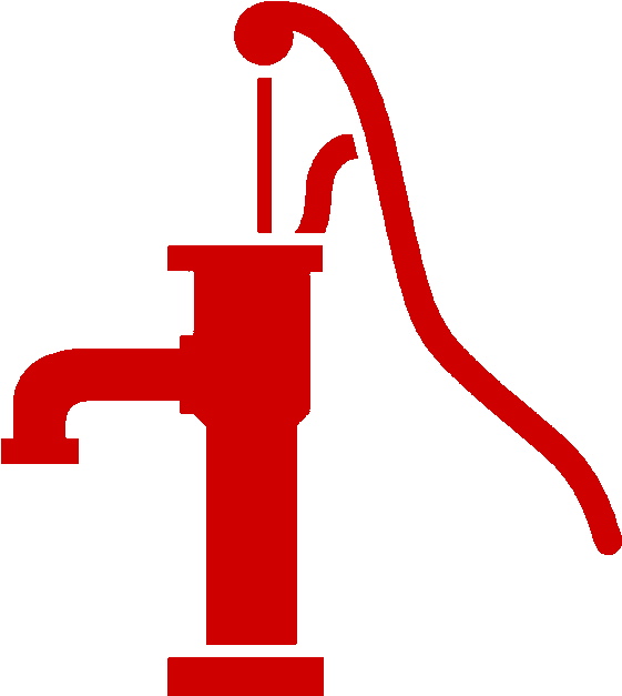 Hand Pump - Hand Pump Clipart Black And White (626x626), Png Download