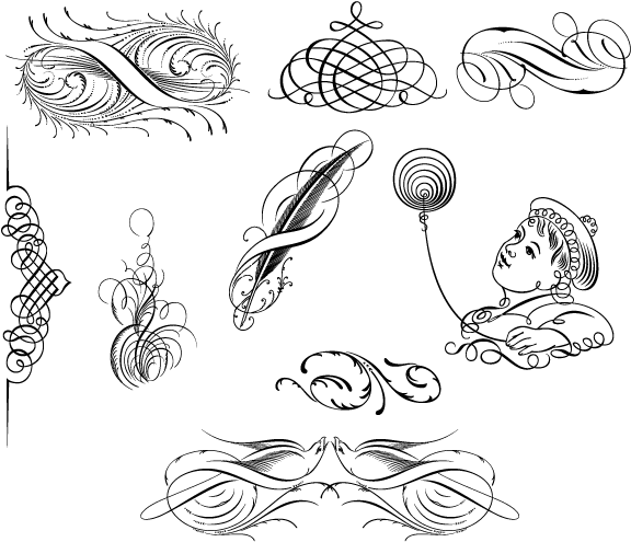 Calligraphy Ornament Wedding Free (600x519), Png Download