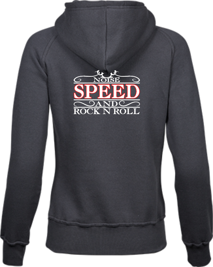 Black Lady Hoodie With White Designs - Hoodie (700x880), Png Download