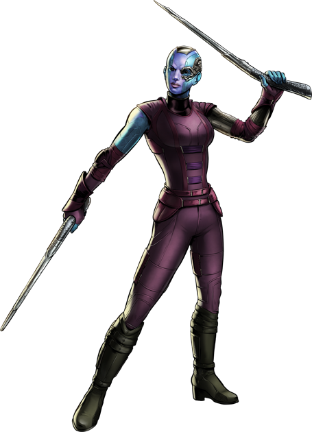 Nebula Portrait Art - Karen Gillan Guardians Of The Galaxy Vol 2 (455x630), Png Download