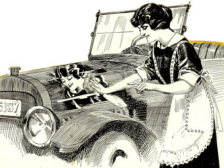 Vintage Car Washing Polish Vintage Cars Ve - Vintage Car (455x340), Png Download