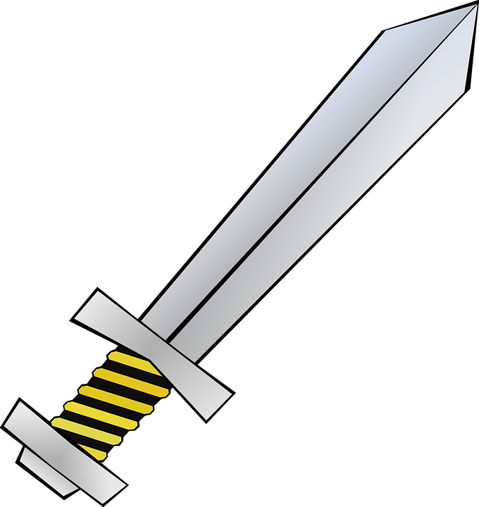Gold And Black Sword Clip Art - Sword Png Clip Art (564x597), Png Download