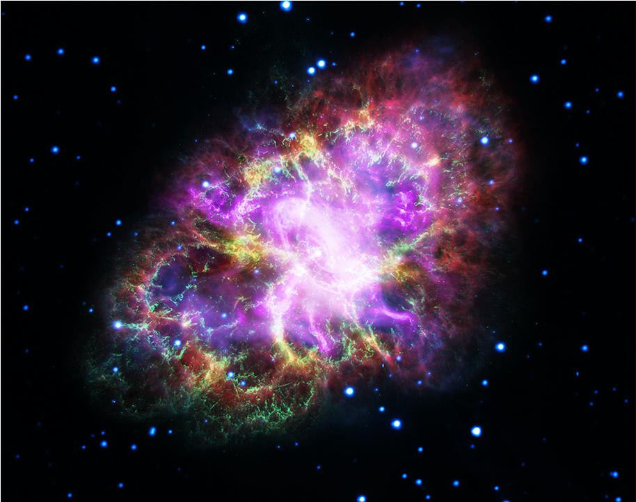 Crab Nebula - Hubble Space Telescope Crab Nebula (640x360), Png Download