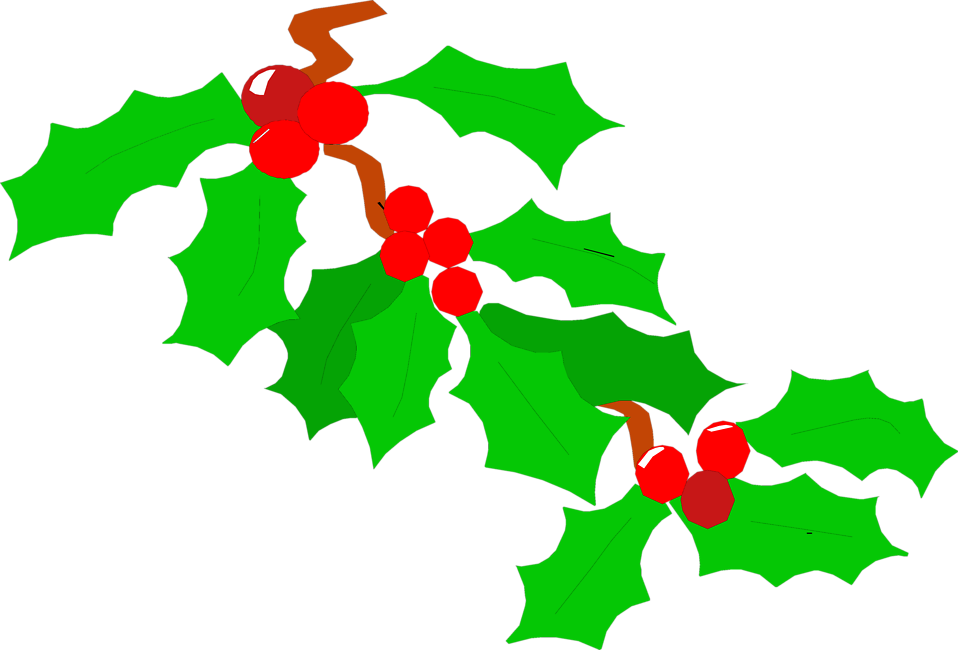 Vector Bush Holly - Holly Clipart No Background (958x650), Png Download