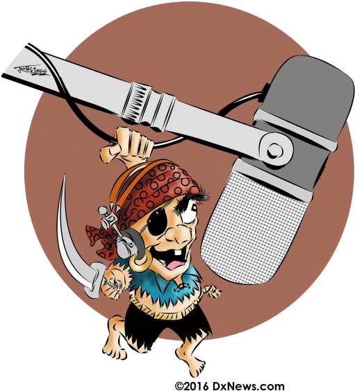 Pirate Ham Radio Dx - Mount Athos (602x600), Png Download