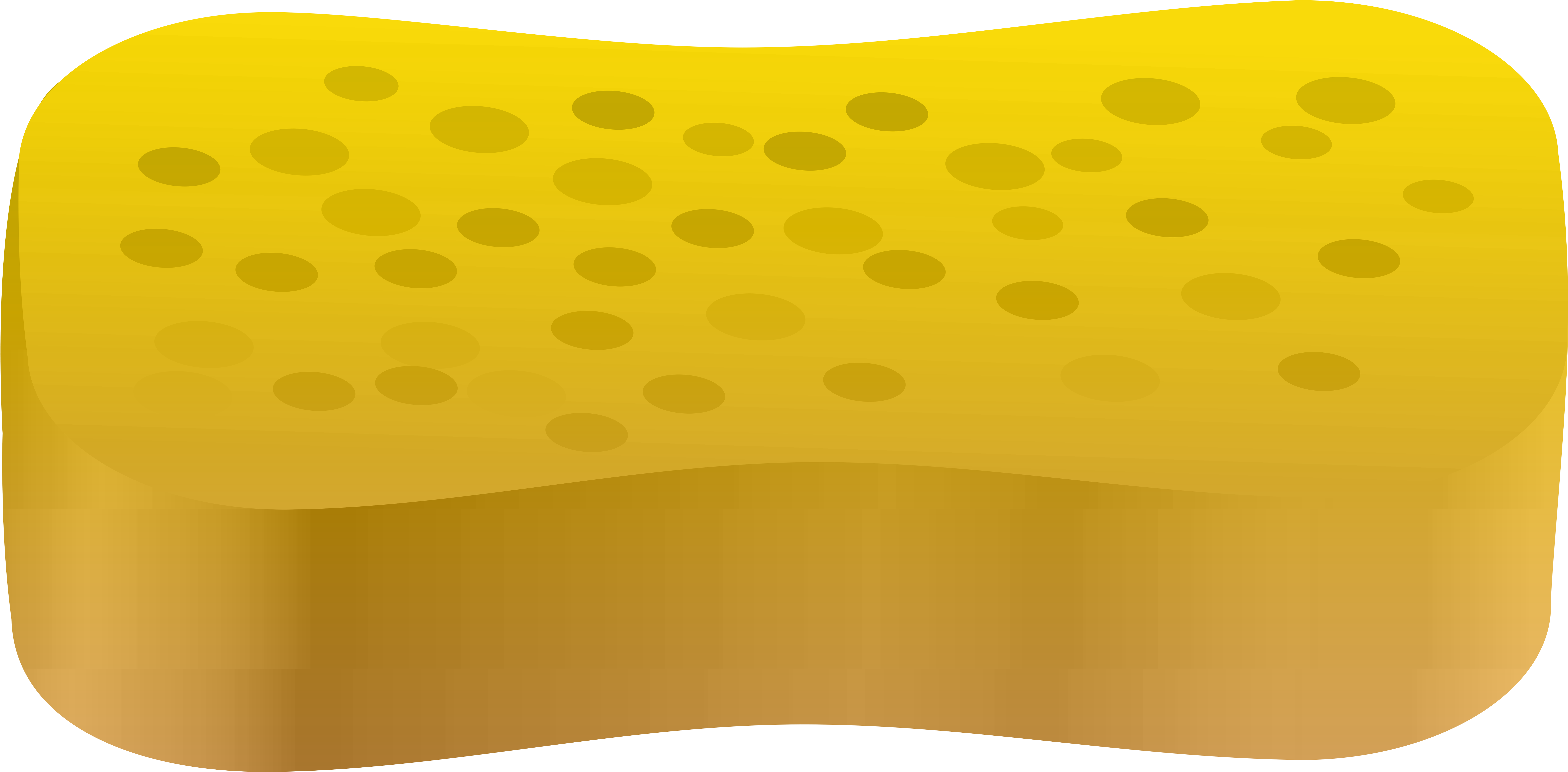 Yellow Sponge Png Clip Art - Clip Art (8000x3959), Png Download