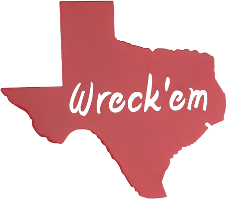 Texas Wreck 'em Texas Tech Wall Art - Texas (1000x400), Png Download