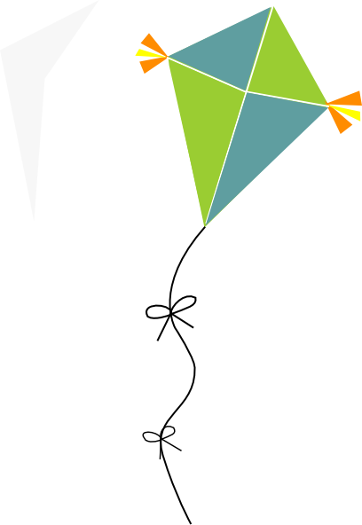 How To Set Use Colorful Kite Clipart (408x592), Png Download