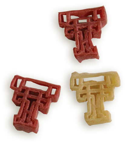 Texas Tech Tt Logo Pasta Shapes - Wood (600x600), Png Download