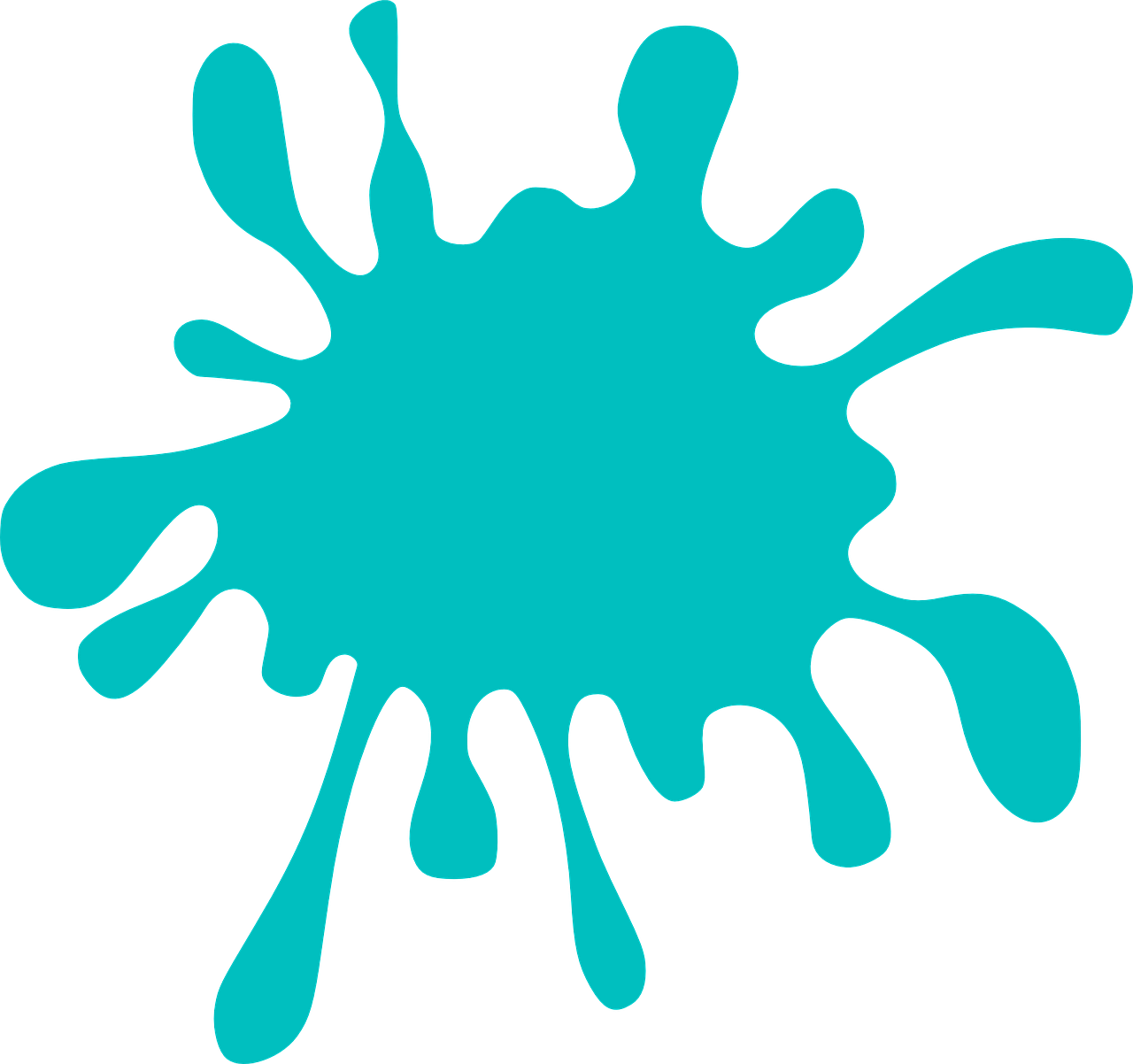 Painting Clipart Paint Splat - Water Splash Clipart (600x563), Png Download