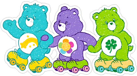 Viber Sticker «care Bears Skate Stickers» - Sticker Care Bear Png (490x317), Png Download
