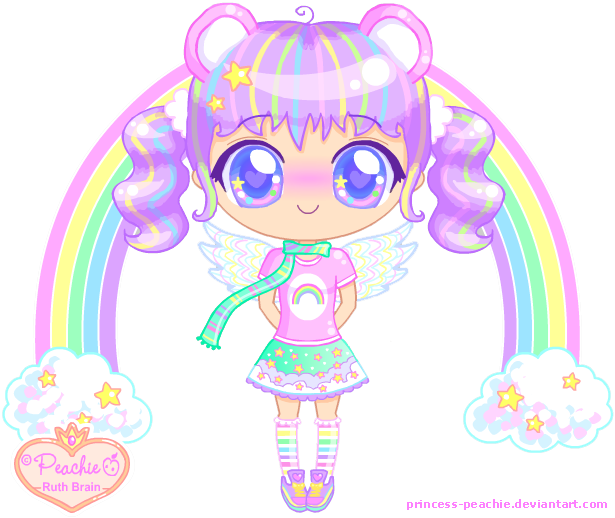 Care Bears Girl By Princess-peachie On Deviantart - Art (615x518), Png Download