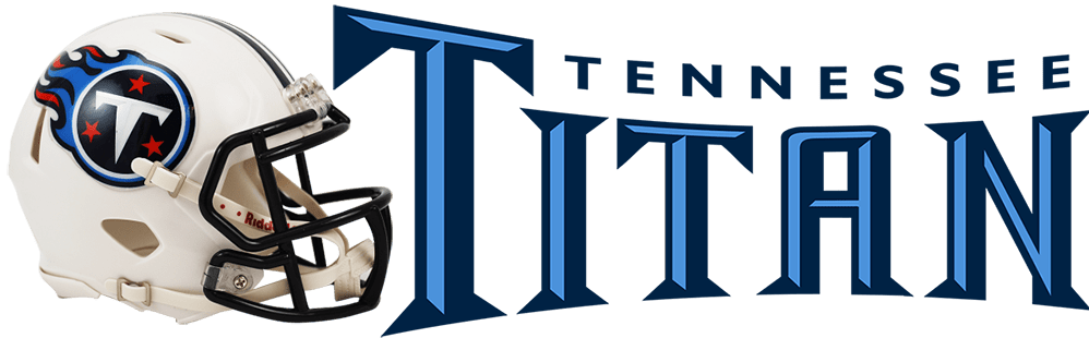 Titans Logo - Tennessee Titans Mini Speed Football Helmet (998x310), Png Download