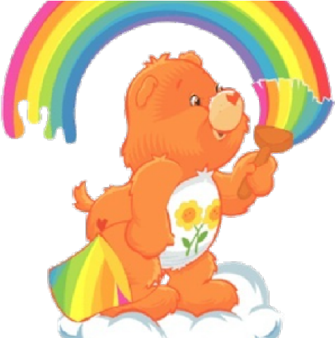 Care Bear Rainbow Heart (640x480), Png Download
