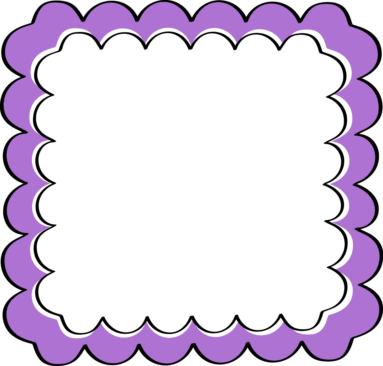 Purple Scalloped Frame - Paparazzi Jewelry Mystery Bag (1222x1168), Png Download