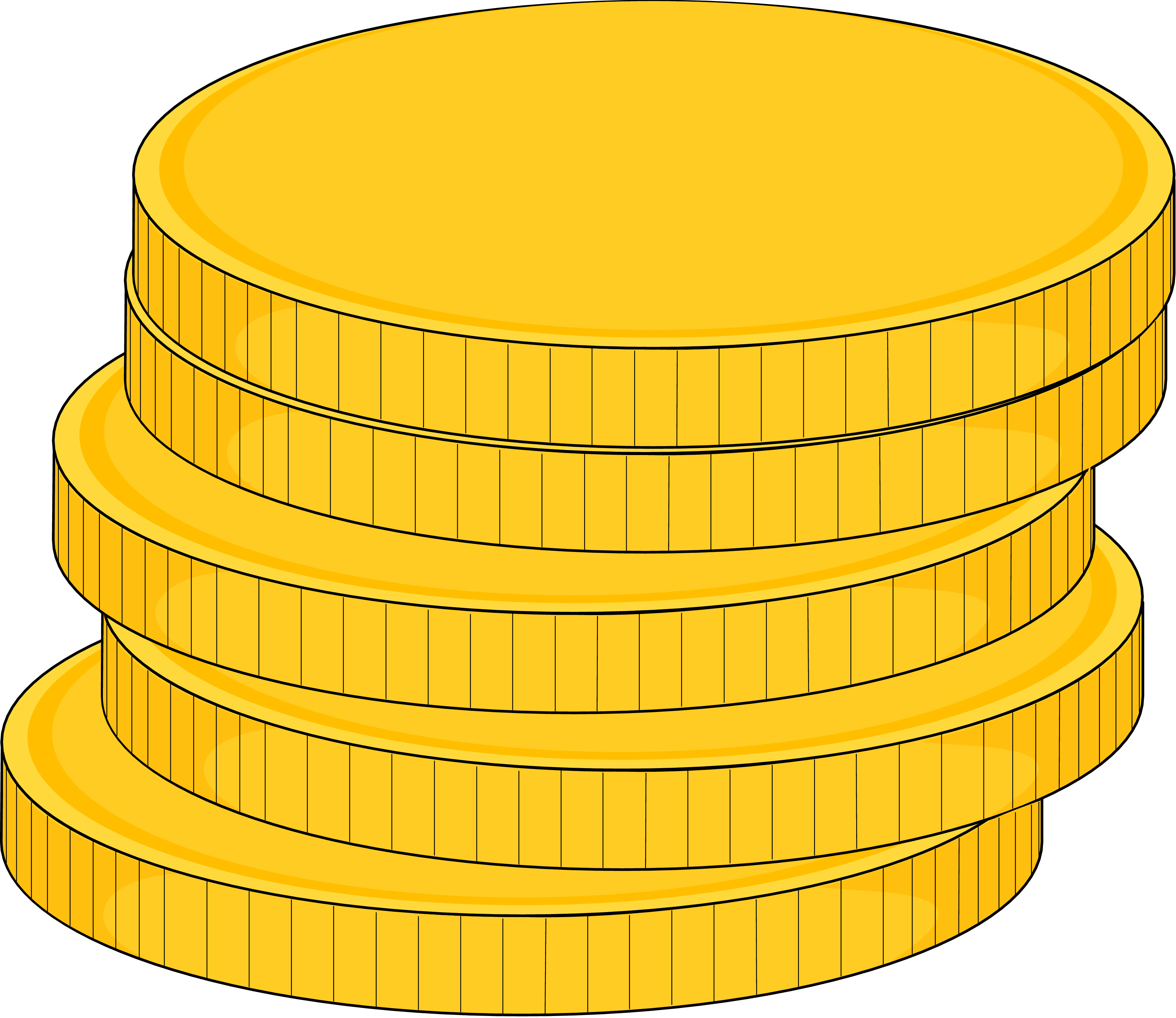 Stack Of Coins (600x519), Png Download