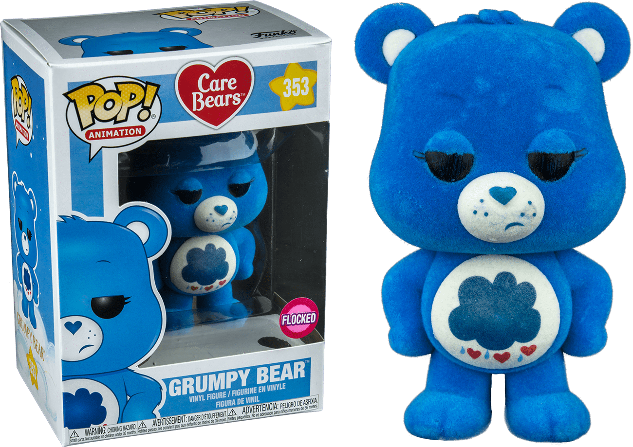 Care Bears Grumpy Bear - Care Bear Pop Vinyl (1300x919), Png Download