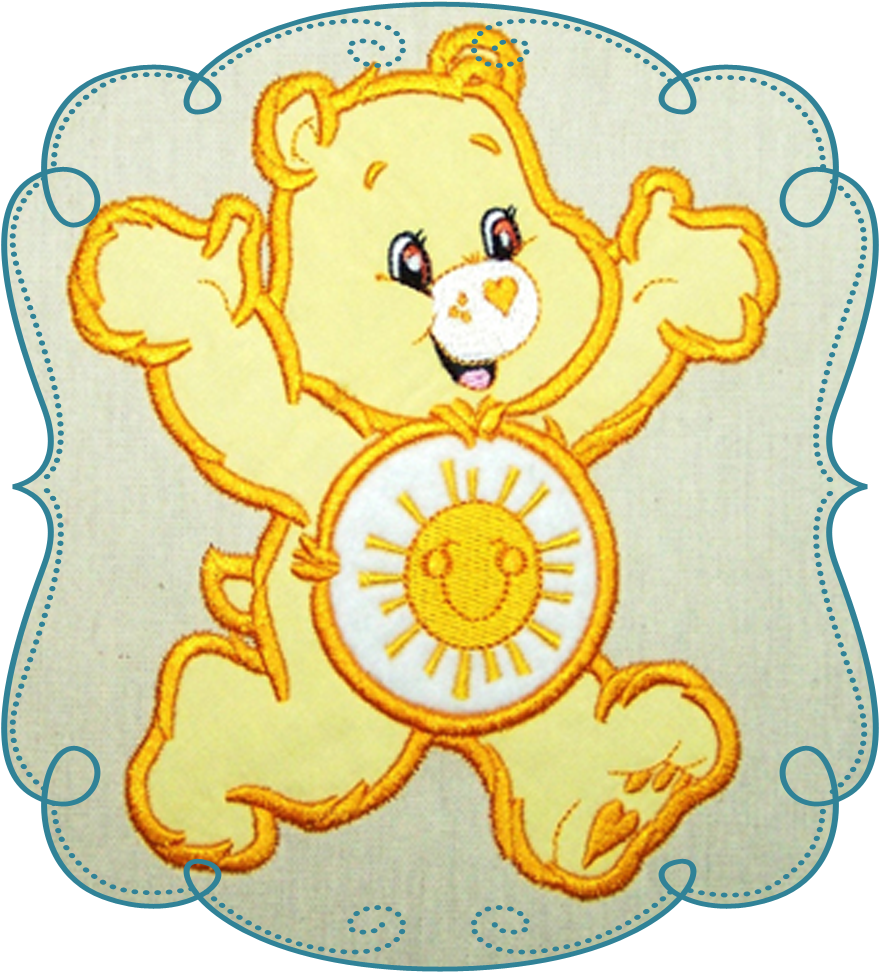 Sunshine Cuddle Bear - Cartoon (1000x1000), Png Download