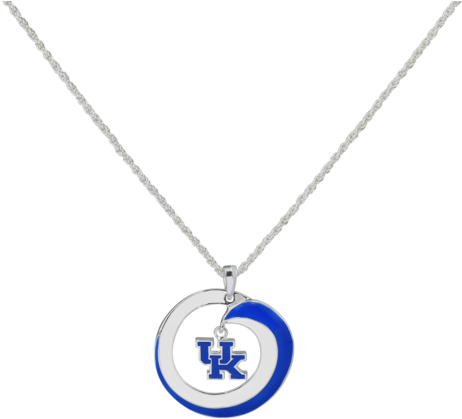 University Of Kentucky Swirl Logo Necklace - Locket (500x500), Png Download