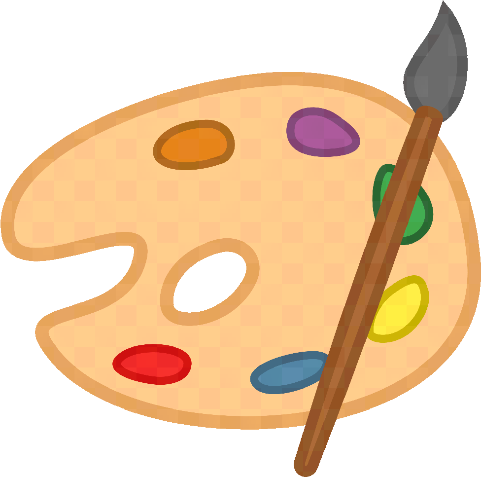 Paint Brush Clipart Wet - Paint Palette Clipart (1013x1013), Png Download