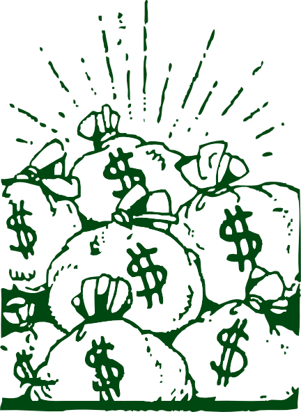 Money Bags Clip Art - Million Dollars Clip Art (432x592), Png Download